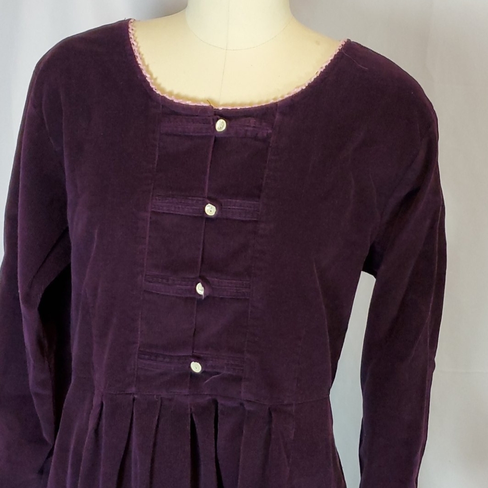 FADS, 12, Vtg purple long sleeve modest dress - Picture 2 of 9